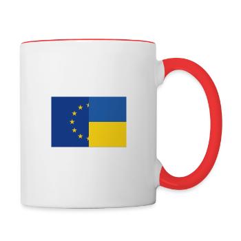 Ukraine EU - Contrasting Mug - white/red - Right