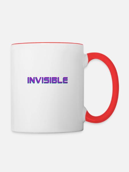 Invisible Unsichtbar - Tasse zweifarbig - Weiß/Rot