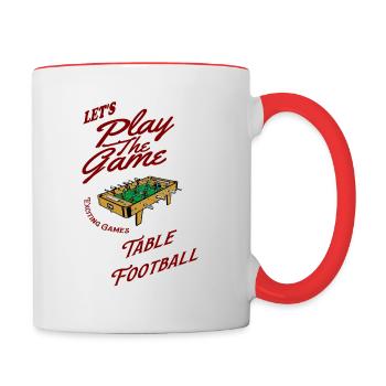 Football de table - Mug contrasté - blanc/rouge - Droite