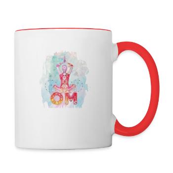 Om - Contrasting Mug - white/red - Right
