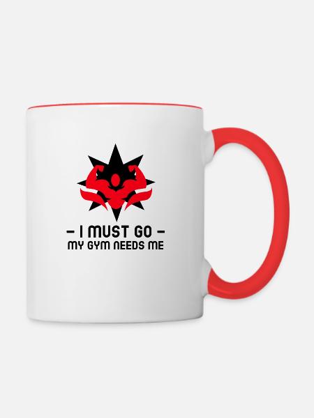 GYM red - Tasse zweifarbig - Weiß/Rot