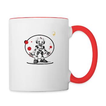 FREUDVOLLE ZUKUNFT - Tasse zweifarbig - Weiß/Rot - Rechts