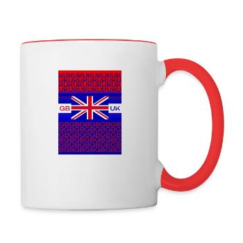 Union Jack flag united kingdom great Britain - Contrasting Mug - white/red - Right