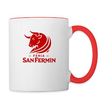Messe von Pamplona - Tasse zweifarbig - Weiß/Rot - Rechts
