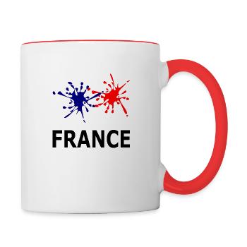 Blue White Red France - Contrasting Mug - white/red - Right