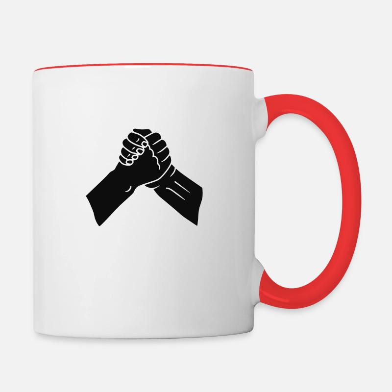 Handshake - Contrasting Mug - white/red