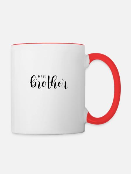 Großer Bruder - Tasse zweifarbig - Weiß/Rot