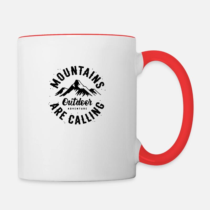 Extérieur - Mug contrasté - blanc/rouge