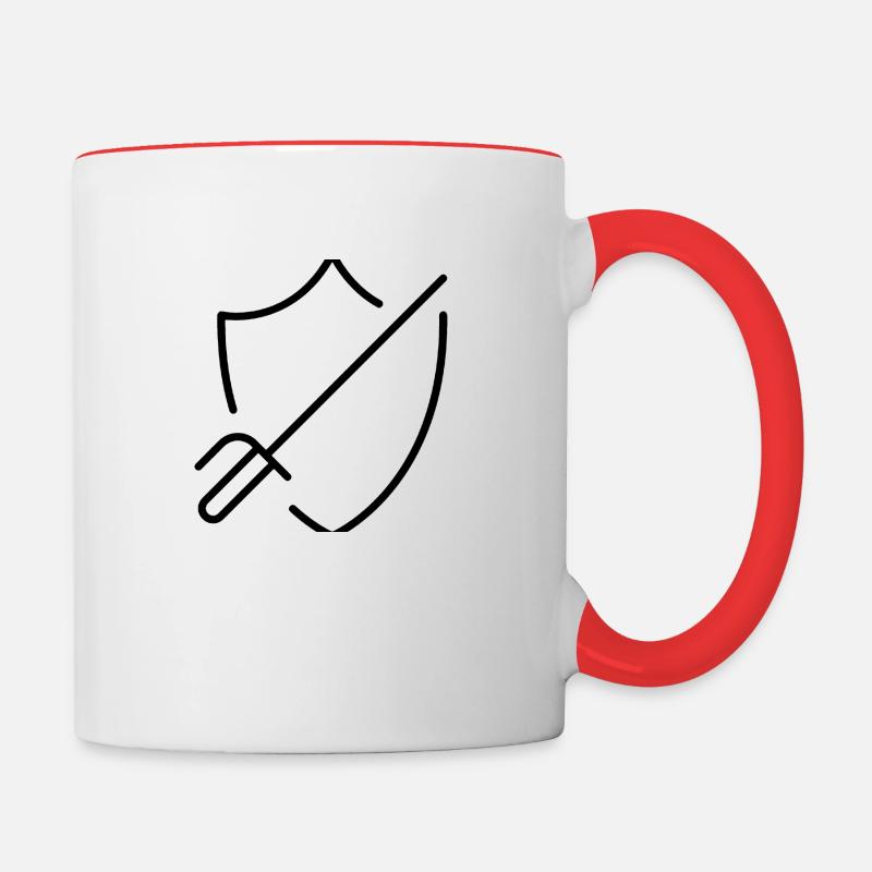 Shield - Contrasting Mug - white/red