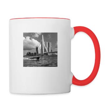Rotterdam - Mug contrasté - blanc/rouge - Droite