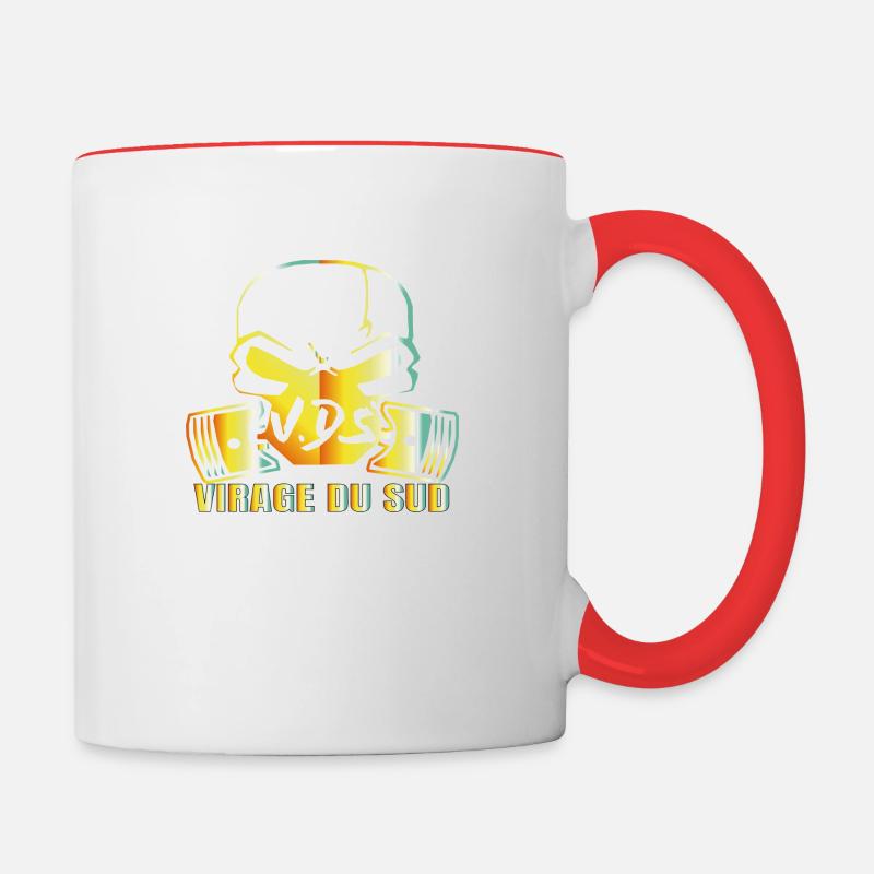 VIRAGE DU SUD - Mug contrasté - blanc/rouge