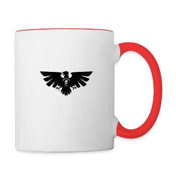 DER FRANKFURT ADLER - Bembel Adler Fan Design #FFM - Tasse zweifarbig - Weiß/Rot - Rechts