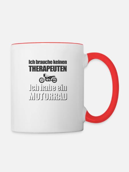 Therapeut - Tasse zweifarbig - Weiß/Rot
