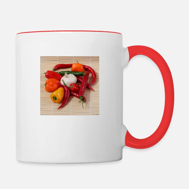 CHILI's Round - Contrasting Mug - white/red