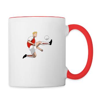 Asnl DB Football - Contrasting Mug - white/red - Right