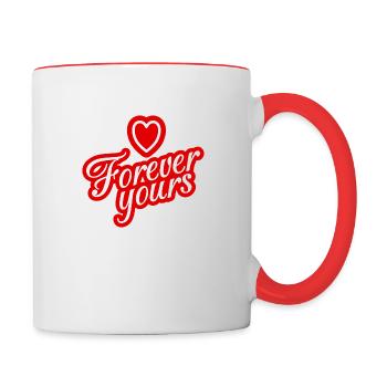 Forever yours - Contrasting Mug - white/red - Right
