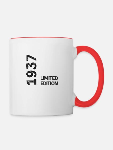 1937 Limitierte Auflage - Tasse zweifarbig - Weiß/Rot