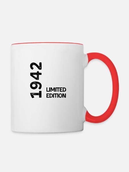 1942 Limitierte Auflage - Tasse zweifarbig - Weiß/Rot