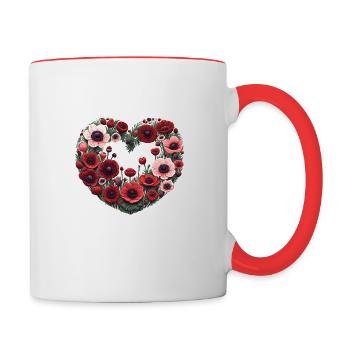 Anemone Flowers - Contrasting Mug - white/red - Right