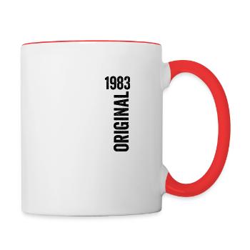 1984 Jubiläumsgeschenk 1984 Limited Edition 1984 - Tasse zweifarbig - Weiß/Rot - Rechts