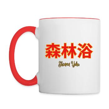 Shinrin Yoku - Tasse zweifarbig - Weiß/Rot - Links
