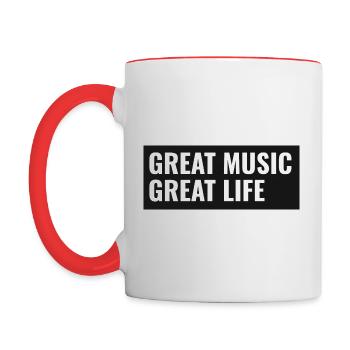 Great Music - Contrasting Mug - white/red - Left