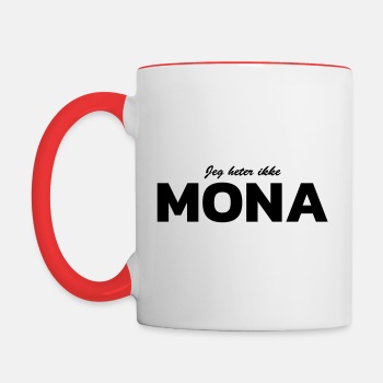Jeg heter ikke Mona - Tofarget kaffekopp/krus