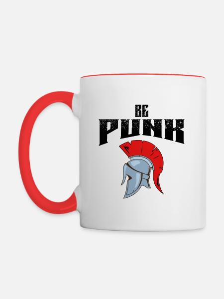 Sei Punk - Tasse zweifarbig - Weiß/Rot