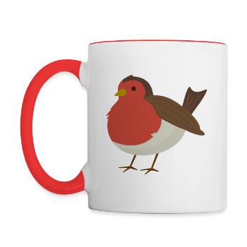 Robin - Contrasting Mug - white/red - Left