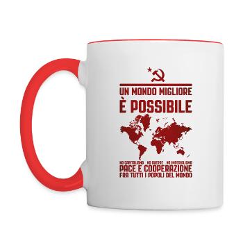Un monde meilleur 2 - Mug contrasté - blanc/rouge - Gauche