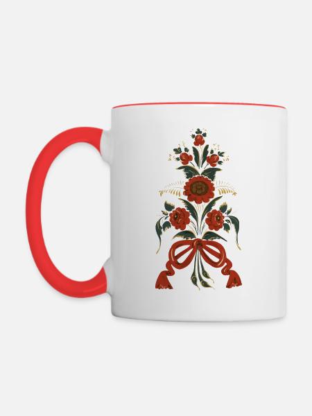 JÄRVSÖ - Tasse zweifarbig - Weiß/Rot