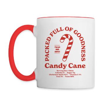 Candy cane Nutritional - Contrasting Mug - white/red - Left