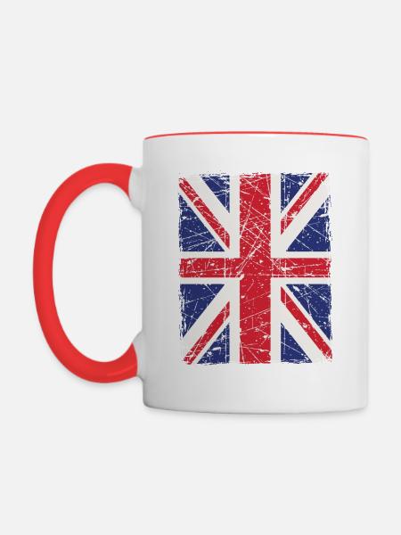 Union Jack - Tasse zweifarbig - Weiß/Rot