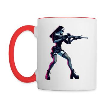Divine Justice - Contrasting Mug - white/red - Left