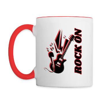 Roche sur 2 - Mug contrasté - blanc/rouge - Gauche