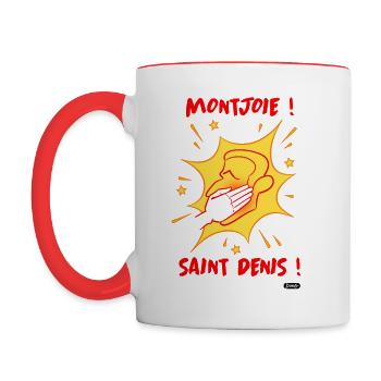 Montjoie Saint Denis - Mug contrasté - blanc/rouge - Gauche