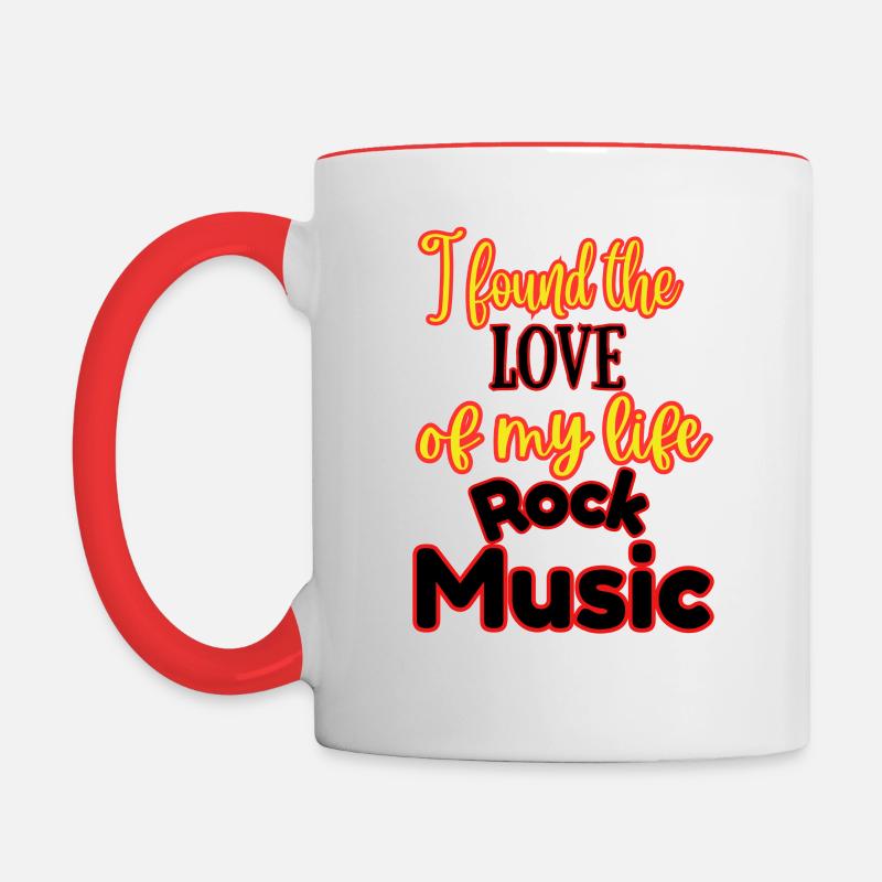 L’amour de ma vie - Mug contrasté - blanc/rouge