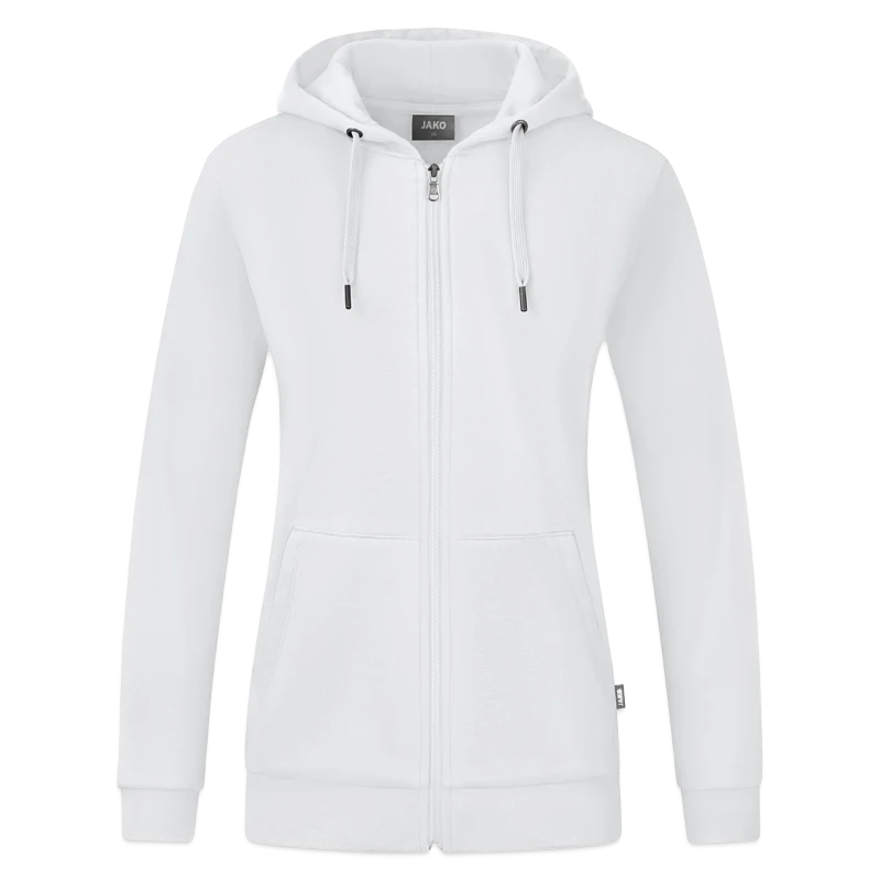 Switzerland-mærke på en jako organic women’s hooded jacket 