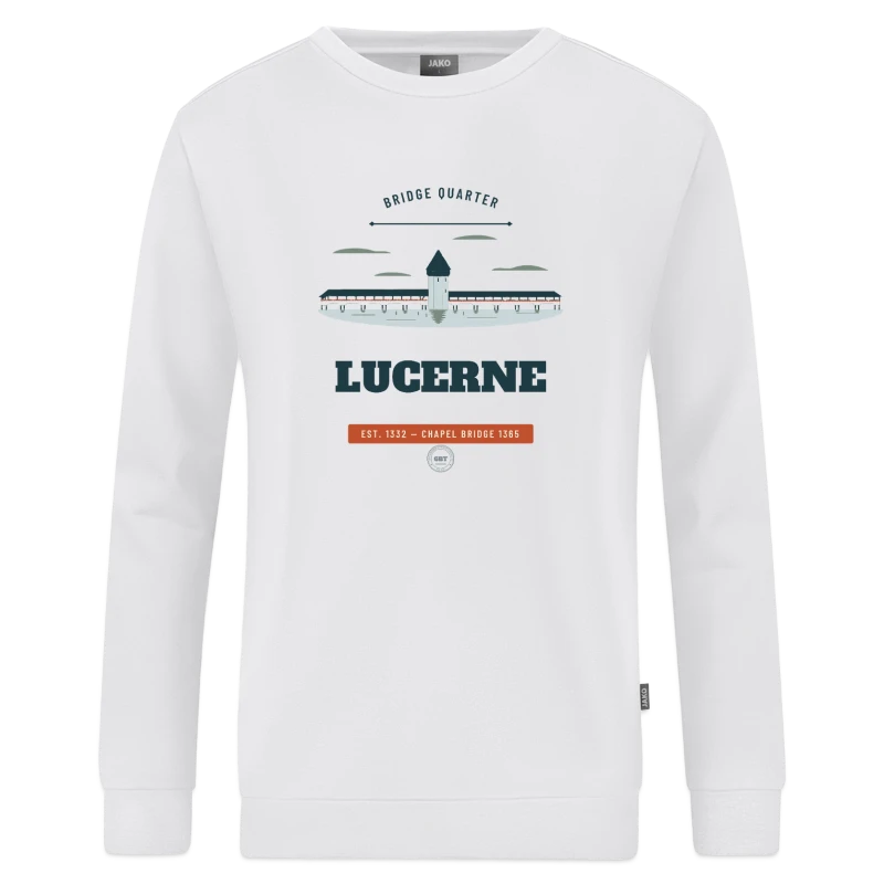 Abzeichen Lucerne auf jako organic sweatshirt