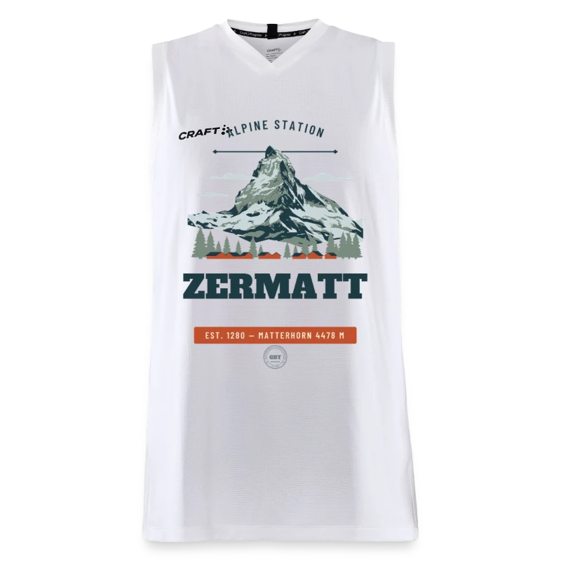 Zermatt badge on a craft progress kids’ basketball jersey