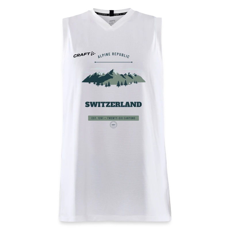 Switzerland-mærke på en craft progress men’s basketball jersey
