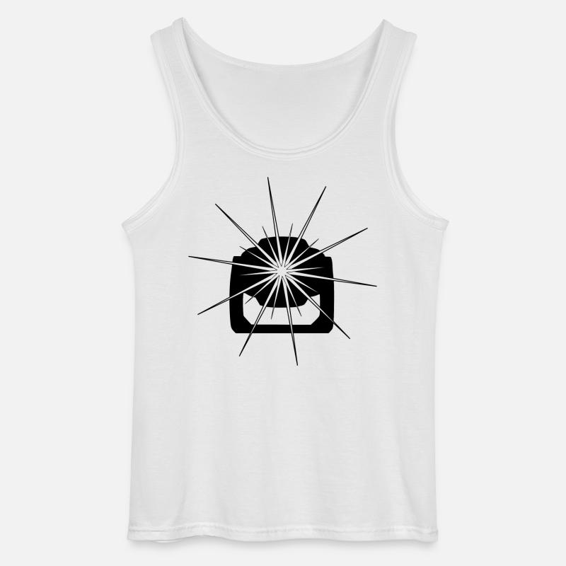 Movinghead in Schwarz - Gildan Männer Tank Top - Weiß