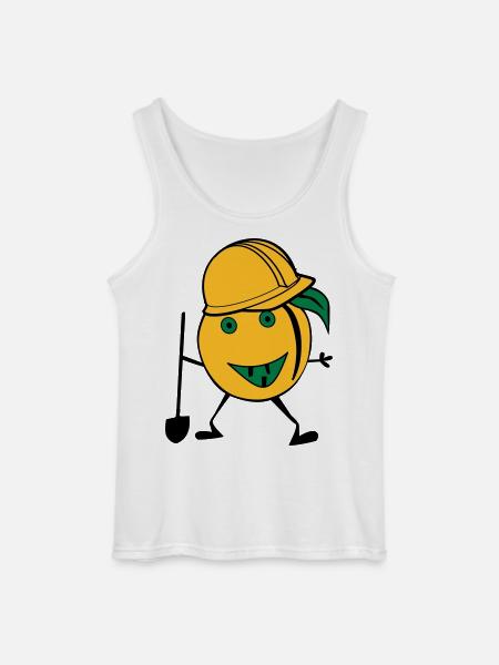 orange construction worker - Gildan Men’s Tank Top - white