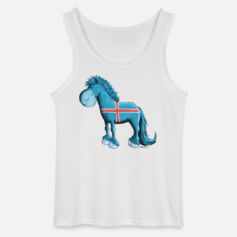 Der Isländer ist da - Gildan Männer Tank Top - Weiß