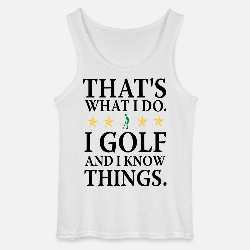 Ich spiele Golf - Gildan Männer Tank Top - Weiß