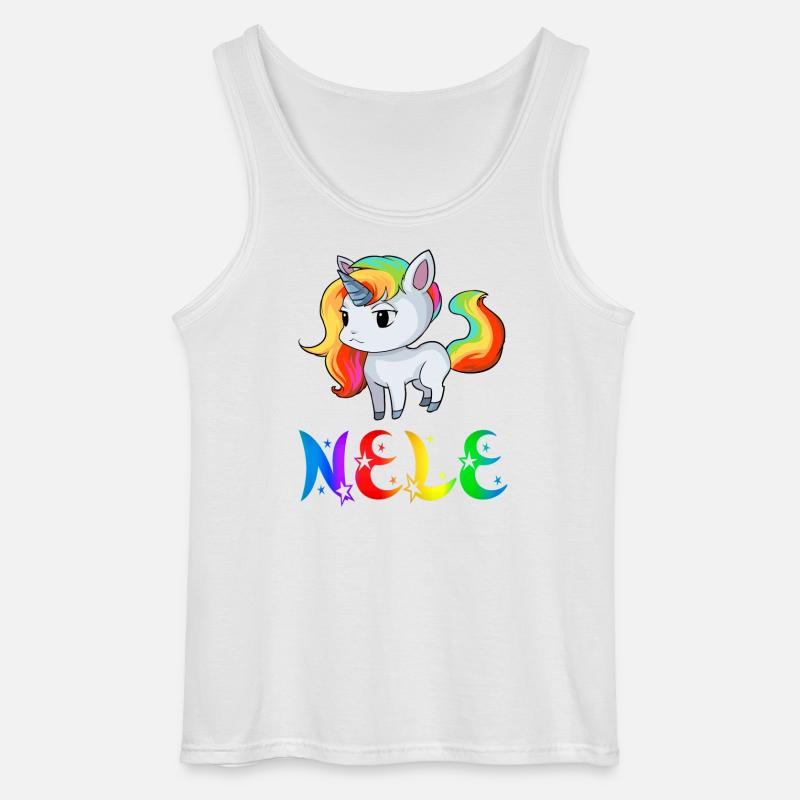 Nele Einhorn - Gildan Männer Tank Top - Weiß