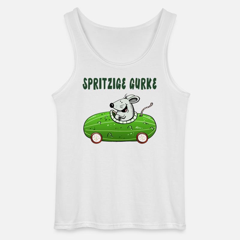 Spritzige Gurke - Spritztour - Auto - Maus - Gildan Männer Tank Top - Weiß