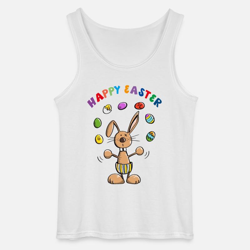 Happy Easter Osterhase - Bunny - Gildan Männer Tank Top - Weiß