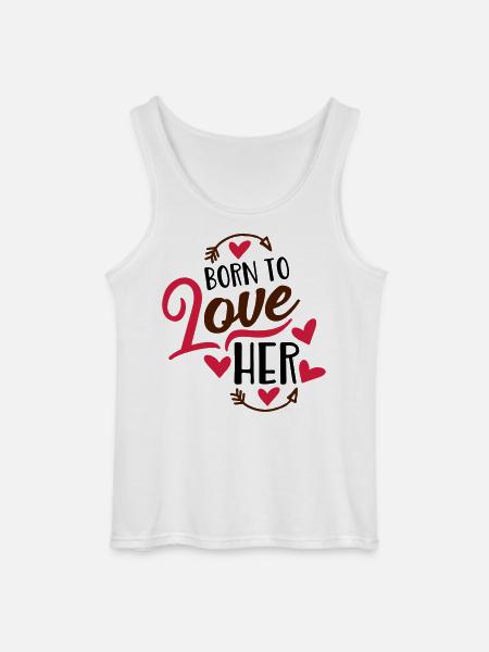 love - Gildan Men’s Tank Top - white