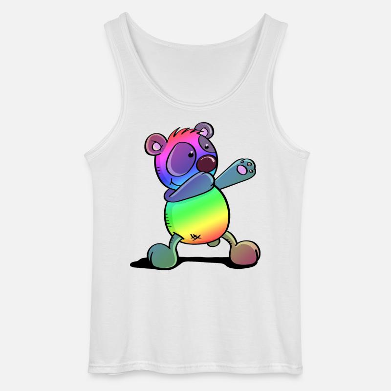 Bunter Pandabär - Dab Dance - Dabbing - Panda - Gildan Männer Tank Top - Weiß
